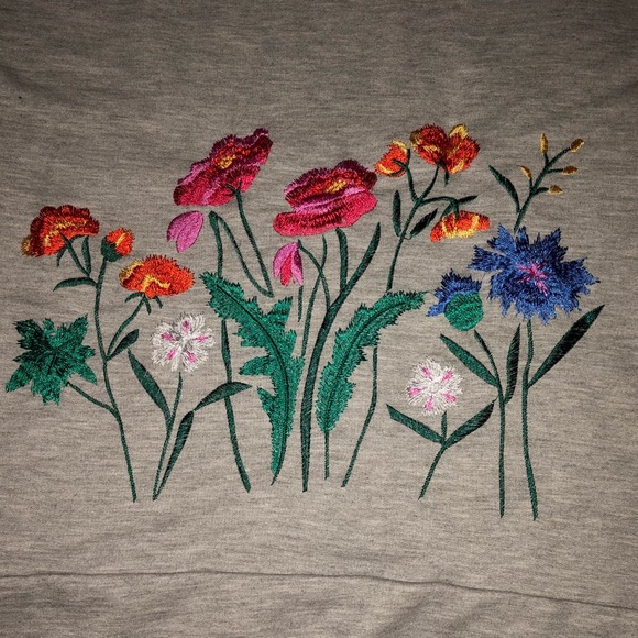 Cute spring Flower embroidered sweater - Picture 3 of 6